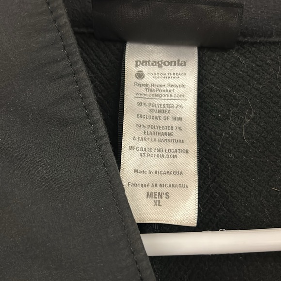Patagonia Jacket Black Softshell Full Zip Polartec Windstopper - Picture 5 of 8